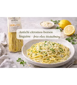 Antichi citromos-borsos linguine tejszínes szósszal – friss, elegáns olasz tésztaétel
