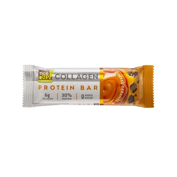 RiceUp! Kollagénes proteinszelet Toffee-karamell ízesítéssel, hozzáadott cukor nélkül 50g