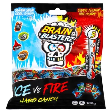 Brain Blasterz Super Sour hard candy Ice vs Fire 100g