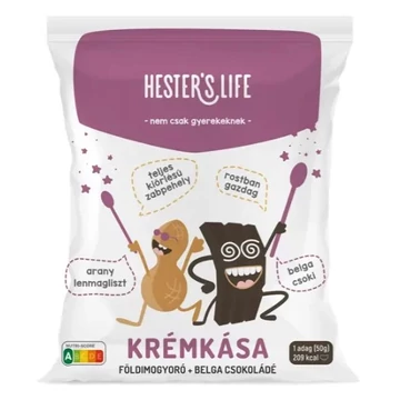 Hester's Life zabkása 50g - földimogyorós-belgacsokis krémkása