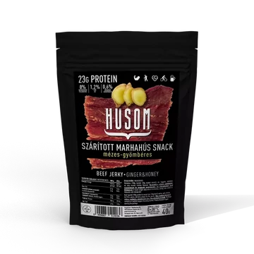 Husom szárított marhahús snack 40g - mézes-gyömbéres