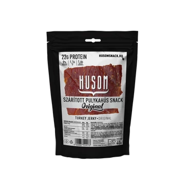 Husom szárított pulykahús snack 40g - original