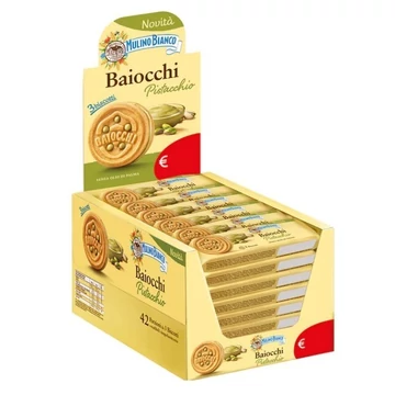 Mulino Bianco Baiocchi pisztáciakrémmel töltött keksz 28g