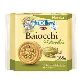 Mulino Bianco Baiocchi pisztáciakrémmel töltött keksz 168g