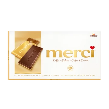 Merci kávés-tejszínes csokoládé 100g