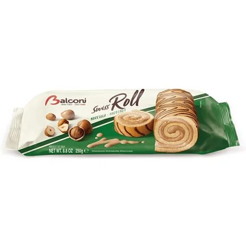 Balconi mogyorókrémmel töltött piskótatekercs 250g