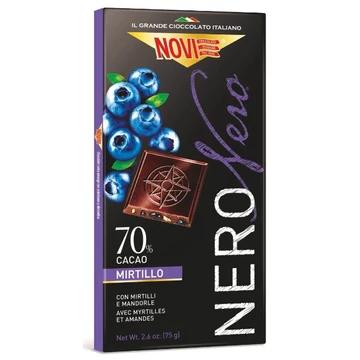 Novi Nero áfonyás étcsokoládé 75g