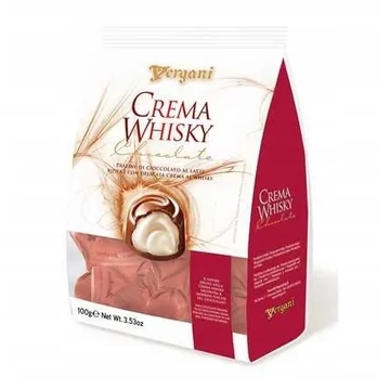 Vergani Whiskykrémmel töltött tejcsokoládés praliné 100g