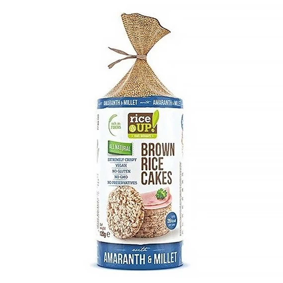 Rice UP! Puffasztott teljes kiőrlésű barna rizs szelet kölessel és amaránttal 120g