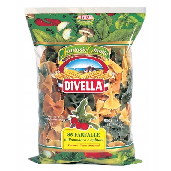 Divella tricolore farfalle tészta 500g