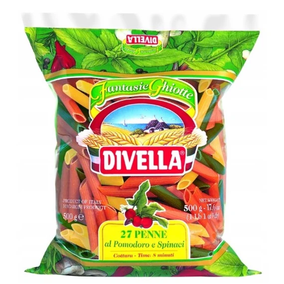 Divella tricolor penne tészta 500g