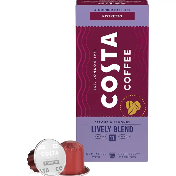 Costa Coffee Lively Blend Ristretto Nespresso kompatibilis (10db kapszula)